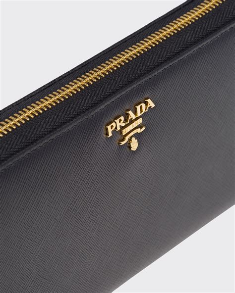 portafoglio prada saffiano|Black Large Saffiano Leather Wallet .